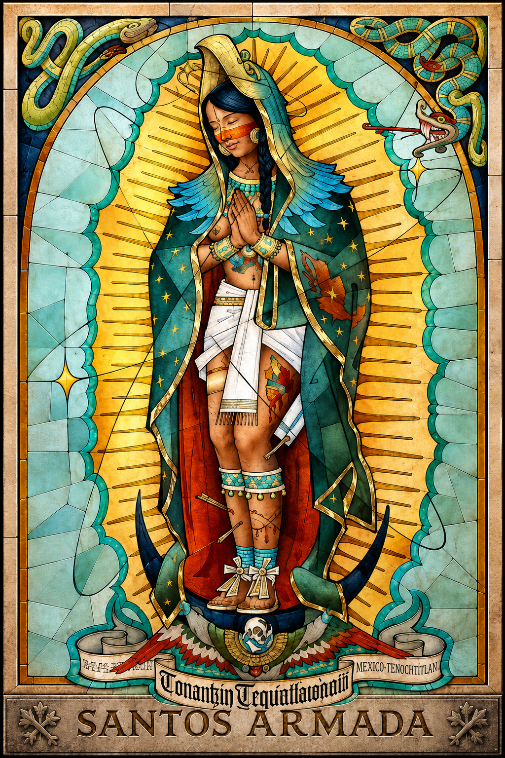 Virgencita Morenita stained-glass artwork